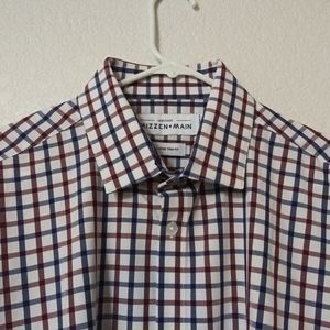 Mizzen+Main XL Trim Fit Red Dress Shirt